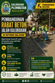 Pembangunan Rabat Beton di Wiyoko Selatan Tingkatkan Akses dan Kenyamanan Masyarakat